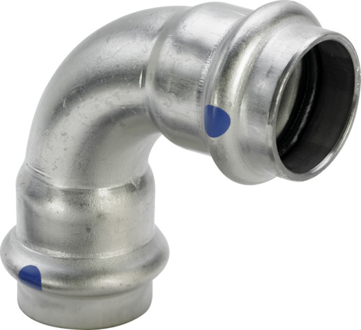 Viega Bogen 90 Grad mit SC Sanpress Inox 2316LF in LABS-frei in 28mm