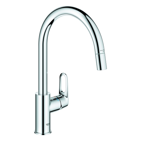 GROHE EH-Spültischbatterie BauFlow 30549 hoher Auslauf azb. Laminarbrause chrom