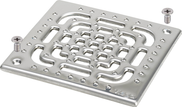 Viega Rost 4933.6 in 143x143mm Edelstahl rutschhemmend