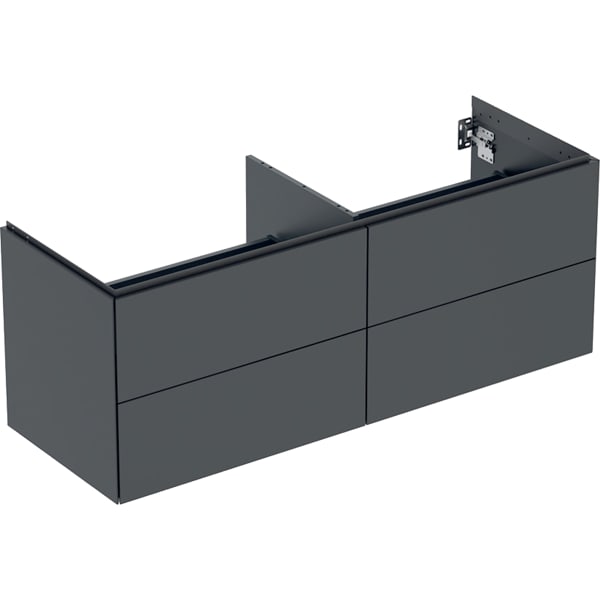 Geberit ONE Unterschrank für WT/-Platte 4 Schubl., 133,2x50,4x47cm, schwarz matt