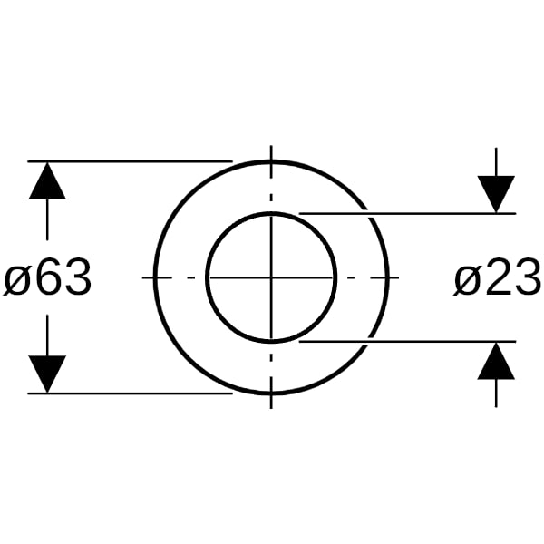 Geberit Flachdichtung für Geberit Spülventil von UP-SPK bis Baujahr 1974 d63xdi23x3