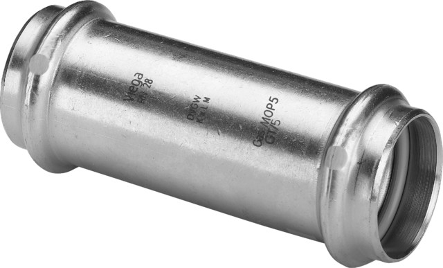 Viega Schiebemuffe m. SC Sanpress Inox G 0215.5 für Gas in 15mm Edelstahl