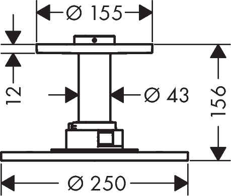 Hansgrohe Kopfbrause 250 1jet Axor Deckenmontage BRG