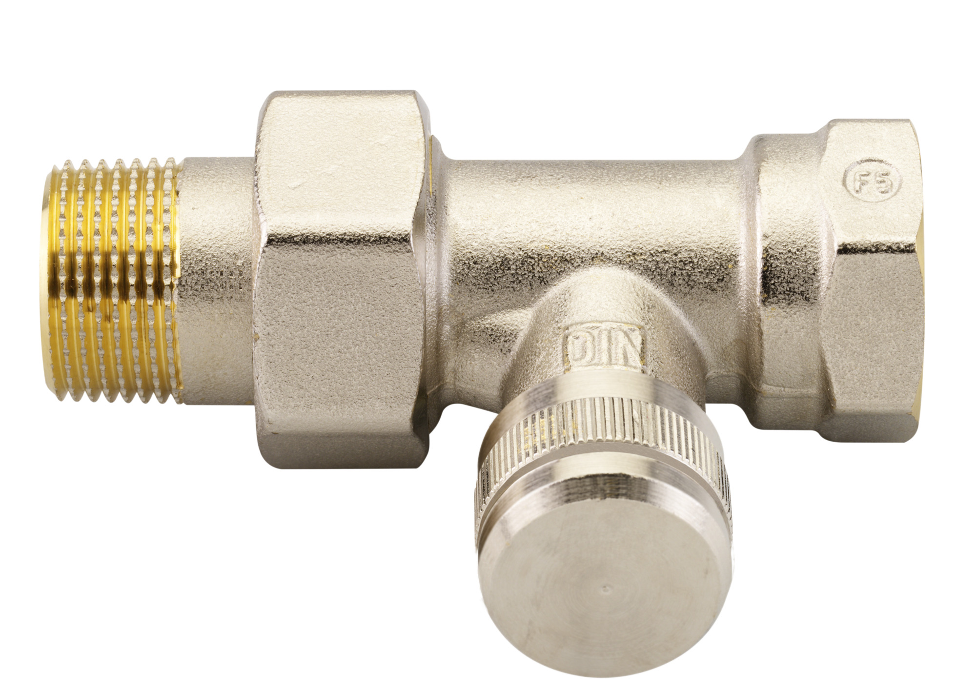 Danfoss Rücklaufverschraubung RLV 20 R 3/4, Durchgang, vernickelt