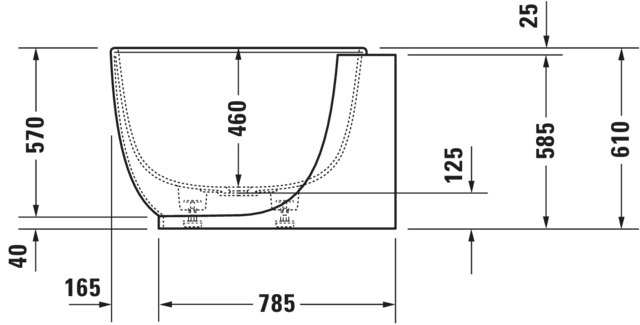 DU Luv BW 1850x950 Ecke L, Nahtl.Verkl. Rückenschr. 2 Pos. L/R Weiß Matt
