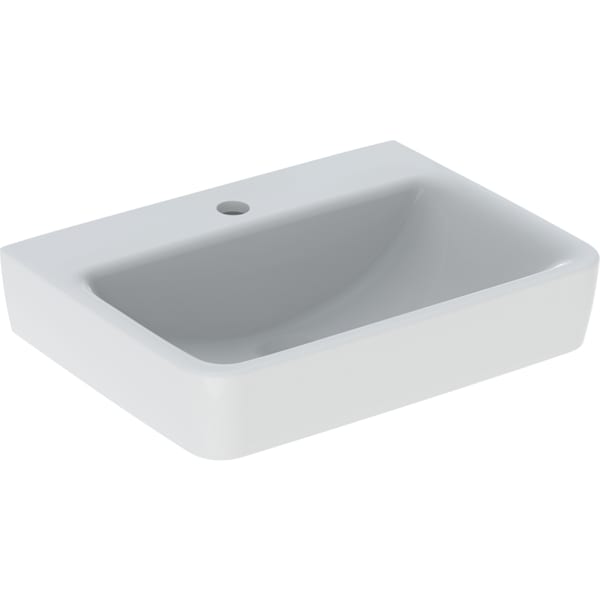 Geberit Renova Plan Handwaschbecken, 50x38cm m. Hl. mi., o. Ül., weiß, KeraTect