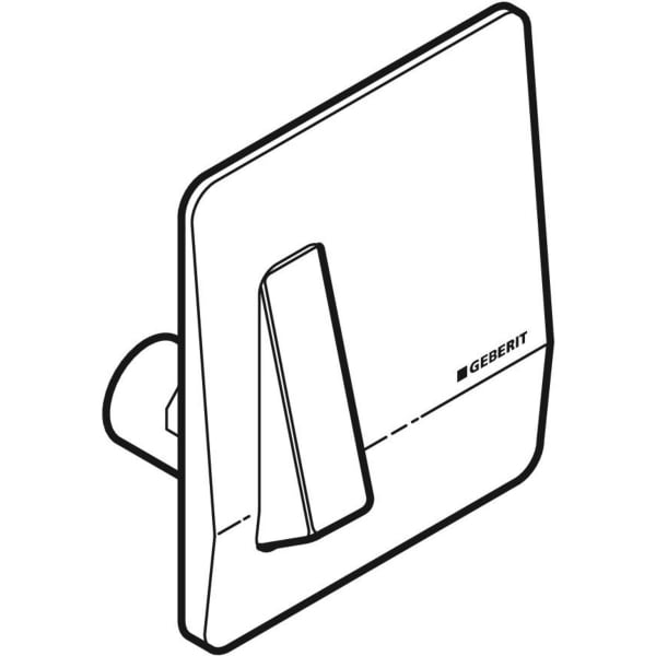 Geberit Highline BetPl. für Ur-Strg. mit pneumatischer Spülauslösung, gebü.