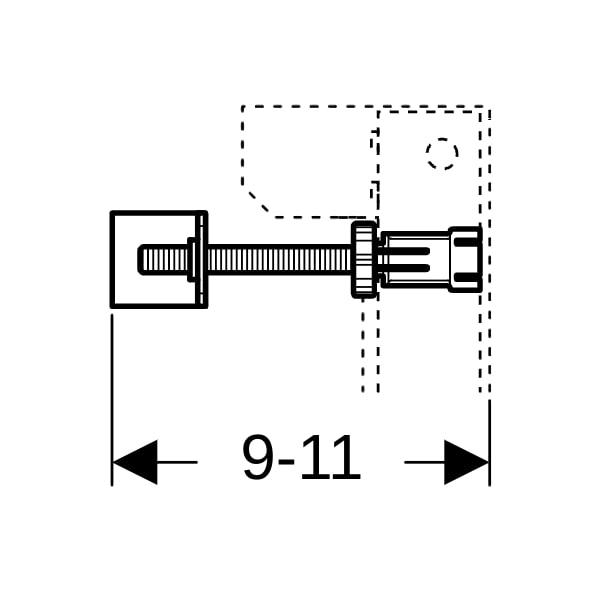 Geberit Set Wandanker für Einzelmontage für Duofix WWC mit Sigma UP-SPK 8 cm
