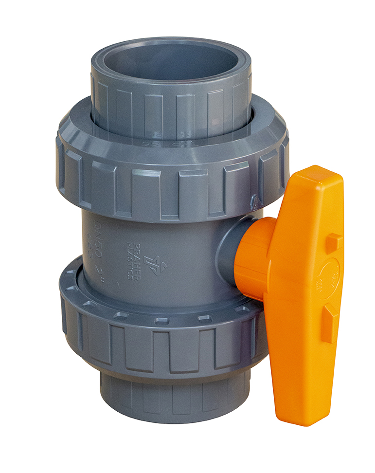 Gruenbeck Kugelhahn S6 DN 50 mit Klebemuffen, PVC