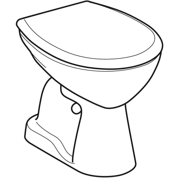 Geberit Renova Stand-WC Flachspüler Abgang vertikal, weiß