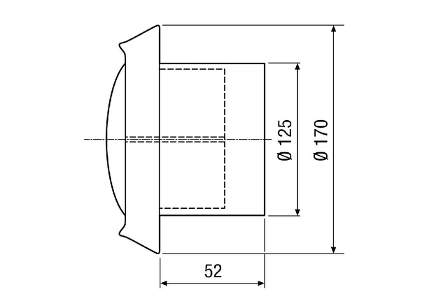 Maico Tellerventil, Edelstahl TM-V2A 12 Be- und Entlüftung, DN125