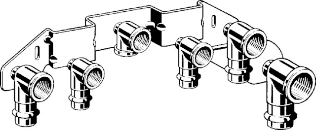 Viega Montageeinheit mit SC Sanpress 2229 in Rp1/2 Rotguss