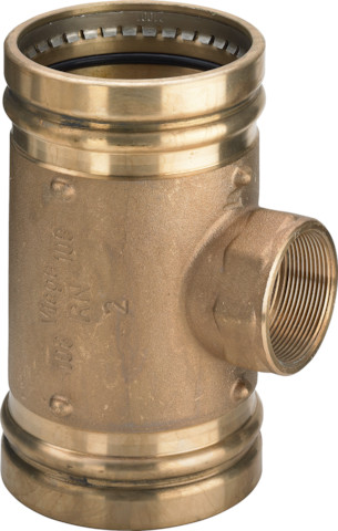 Viega T-Stück Sanpress XL 2217.2XL in 76,1mm x Rp3/4 x 76,1mm Rotguss