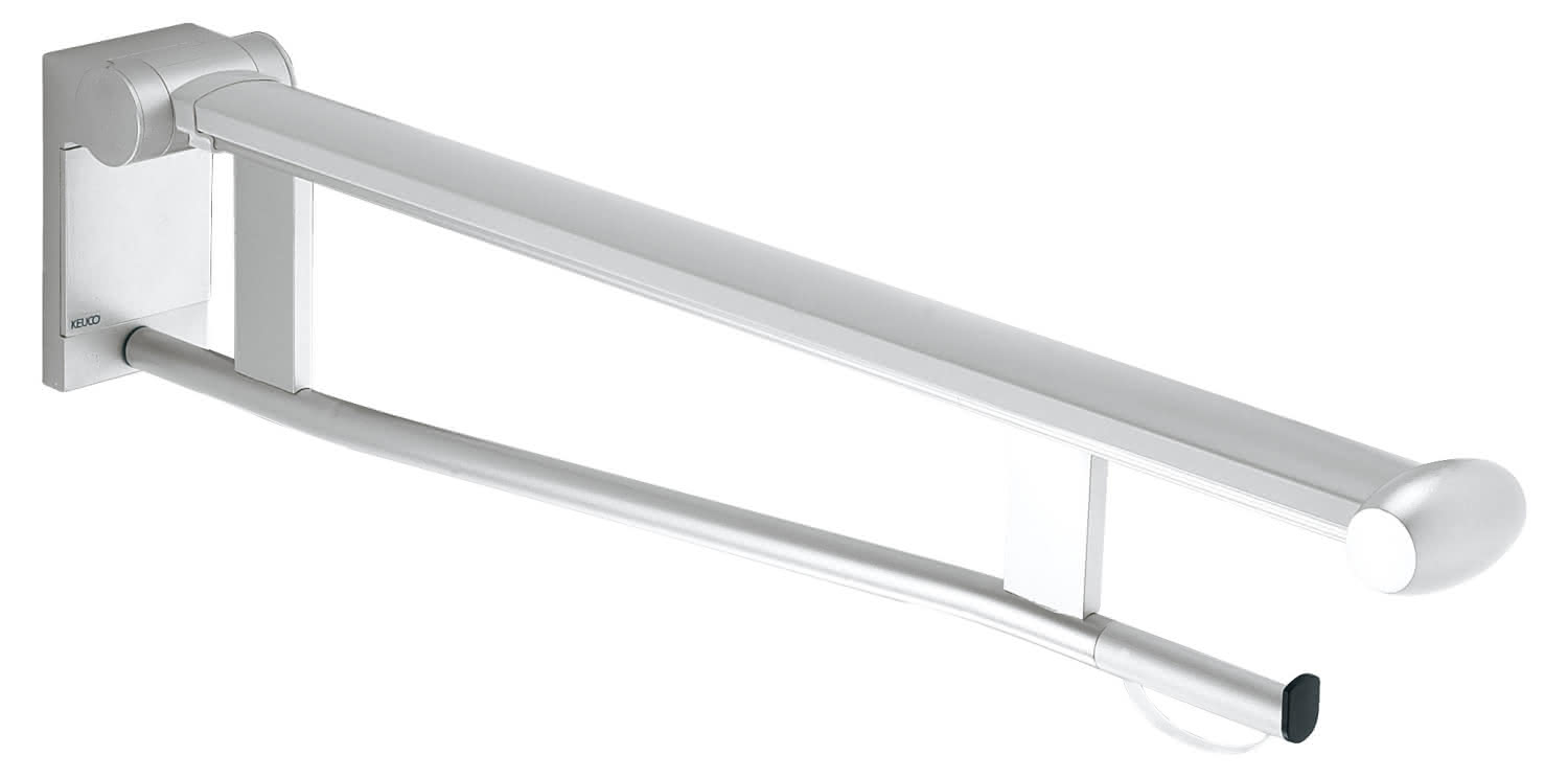 KEUCO SK-Griff WC Plan Care 34903, mit WC-PH, verchromt/schwarzgrau, 850 mm