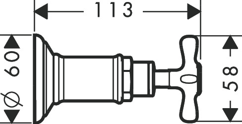 Hansgrohe Absperrventil Unterputz Axor Montreux Fertigset chrom