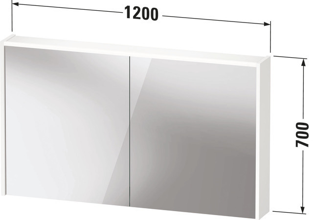 DU D-Code 2.0 SPS m.LED Bel., Türen 2, Steckd. 1, 1200x700x148,Weiß