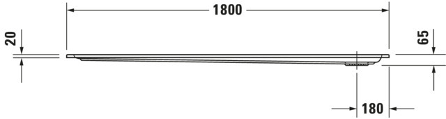 DU Starck Slimline Duschwanne, Rechteckig, 1800x900x65 mm, Weiß, Sanitä