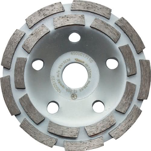 Diamantschleiftopf 125mm f.Beton u.Granit 22,23mm zweireihig PROMAT Diamantschleiftopf 125mm f.Beton u.Granit 22,23mm zweireihig PROMAT