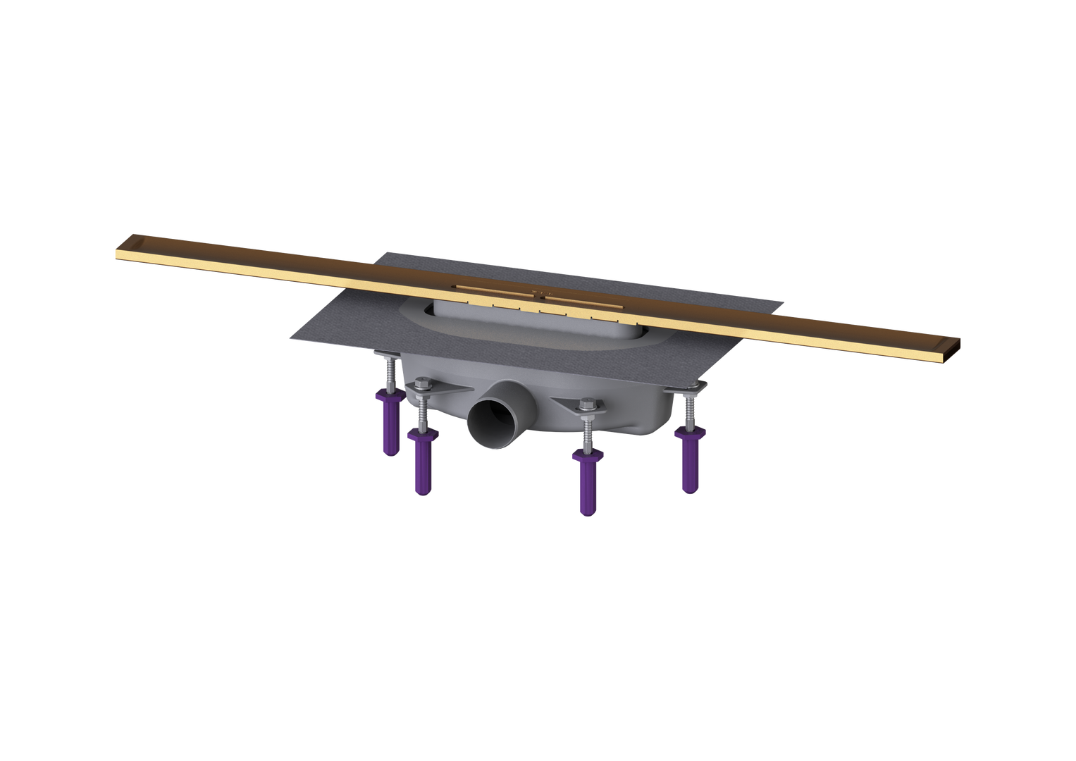 KESSEL-Duschrinne Linearis Infinity 90 L: 800 mm, DN 50, Bronze, gebürstet