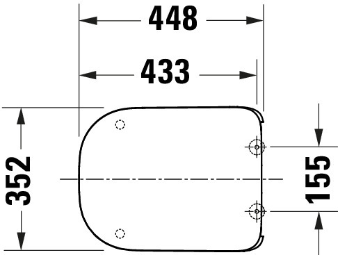 Duravit Univ. WC-Sitz Eckig Tief 448mm Ülap. Absenkaut.,abnehmb.,Scharn. Edelst.,Weiß