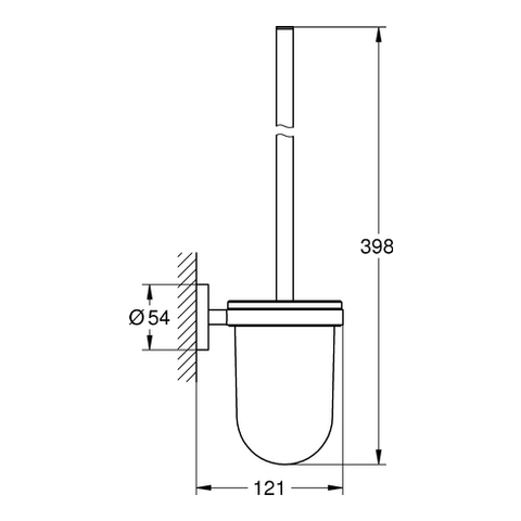 GROHE Toilettenbürstengrt. Essentials 40374_1 Wandmontage supersteel
