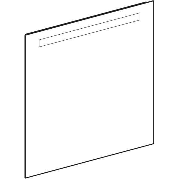 Geberit Option Basic Lichtspiegel, eckig Beleuchtung oben, 70x70x3cm, alu. elox