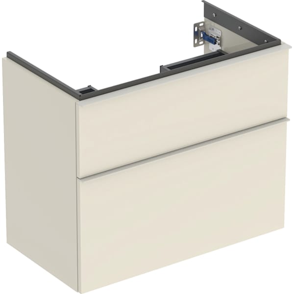Geberit iCon Unterschrank f. WT, verk. Ausld. 74x61,5x41,6cm, 2 Schubl., sandgrau