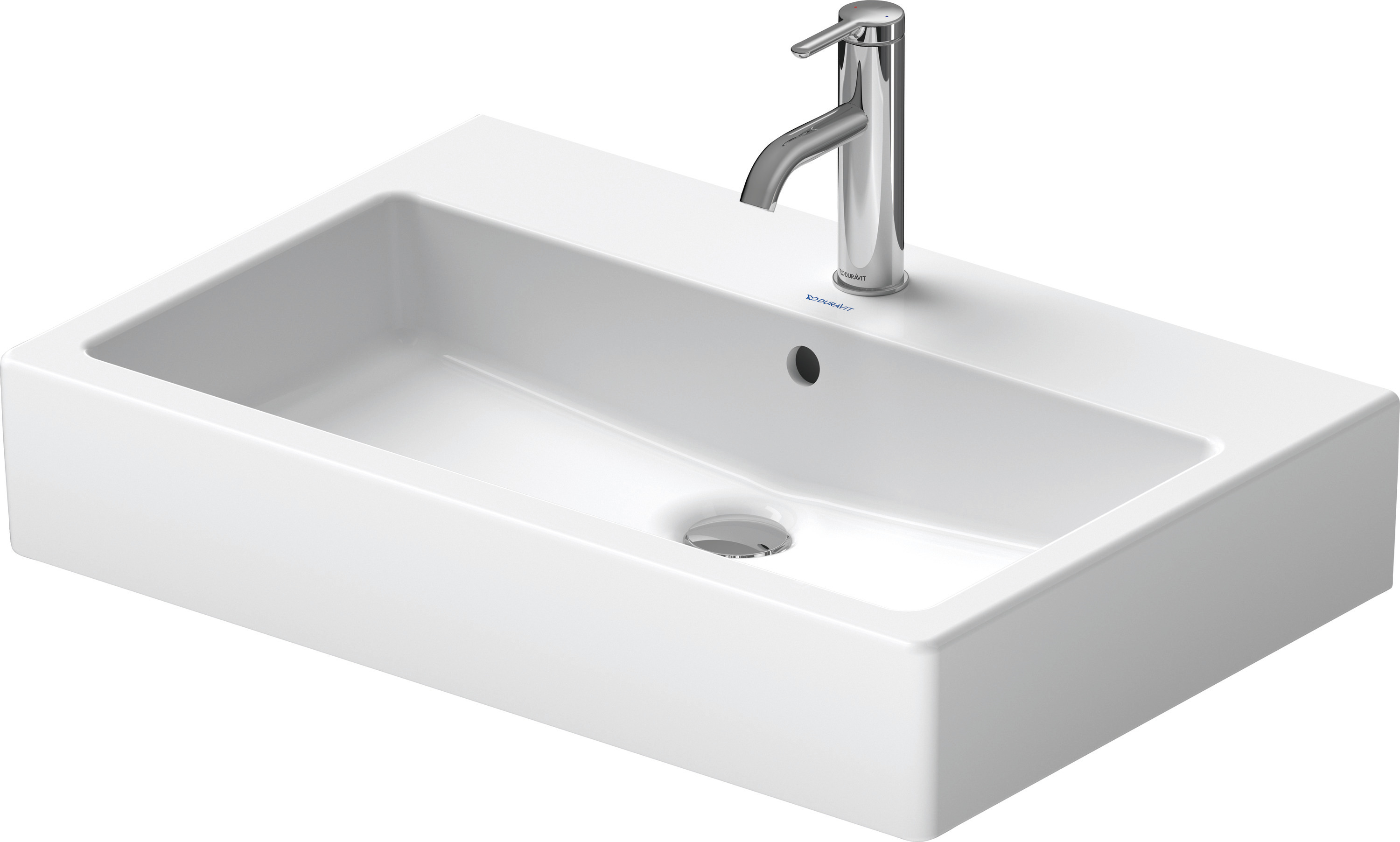 DU Waschtisch Vero 700 mm m.ÜL, m.HLB, 1 HL, geschl., weiß