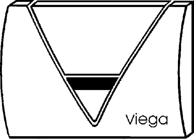 Viega Abdeckplatte VfL 1 8128.46 in 150x135mm Edelstahl weiß-alpin