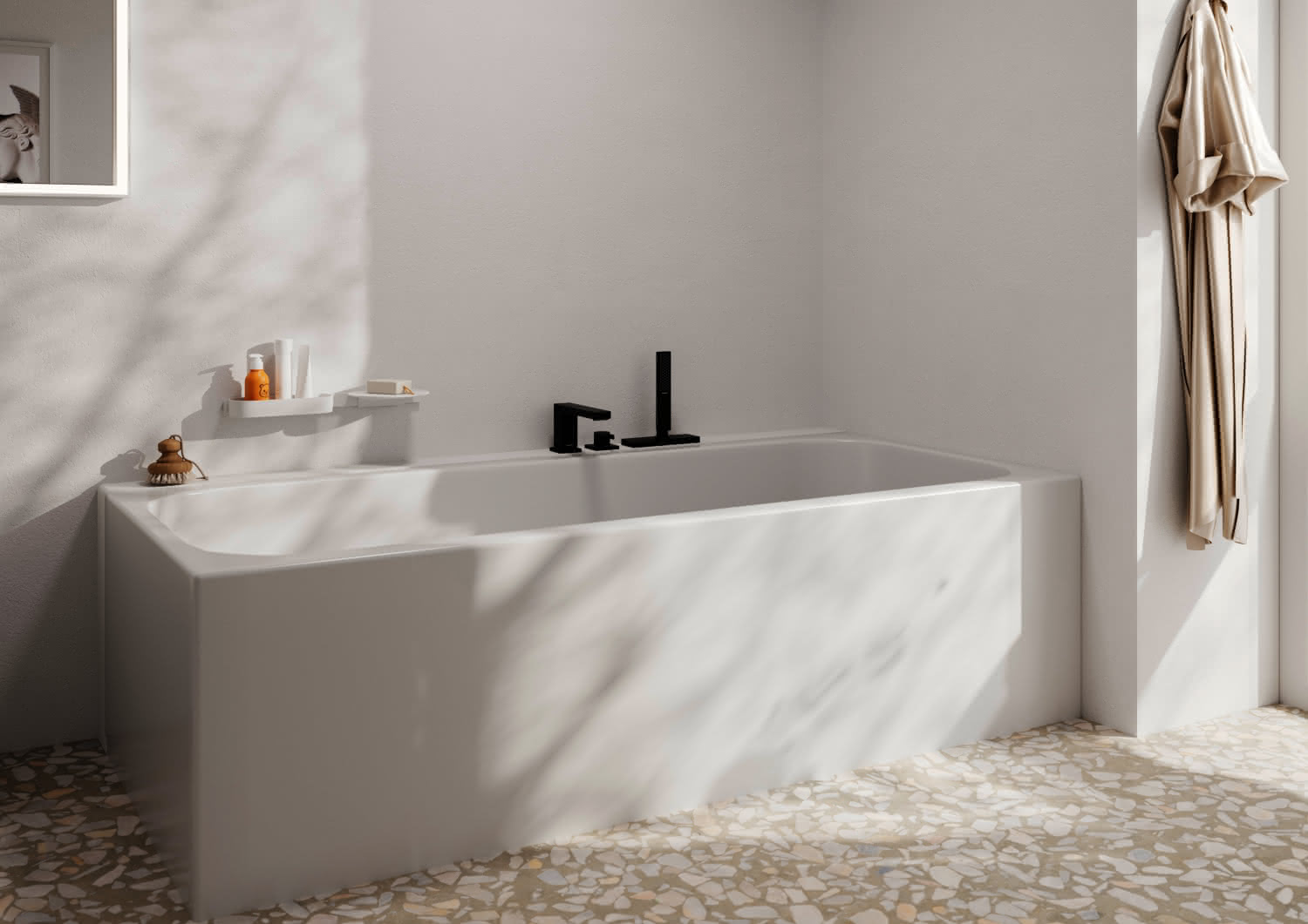 Hansgrohe 3-Loch Wannenrandmischer Tecturis E mit sBox MSW