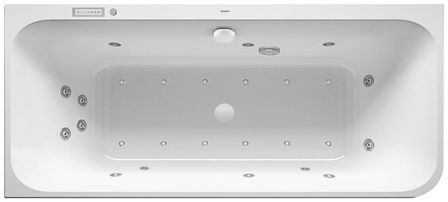 Duravit Whirlwanne Happy D.2Plus 1800x800mm, angef.Acrylv.,Graph.S.Matt Ecke li.,CE