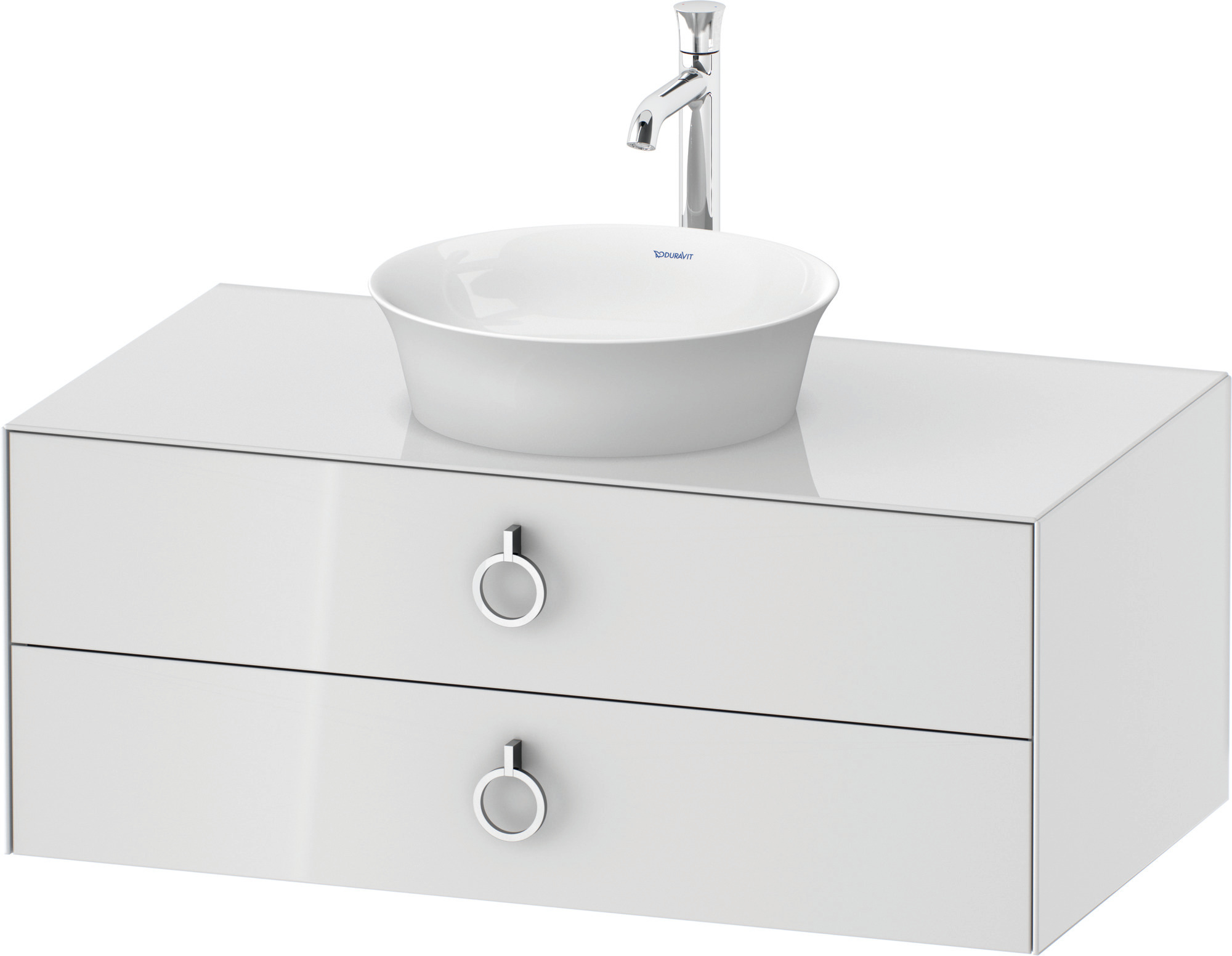 Duravit WTU wandh.White Tulip,2Schk.,m.Griff 408x1000x550,Weiß Hochglanz