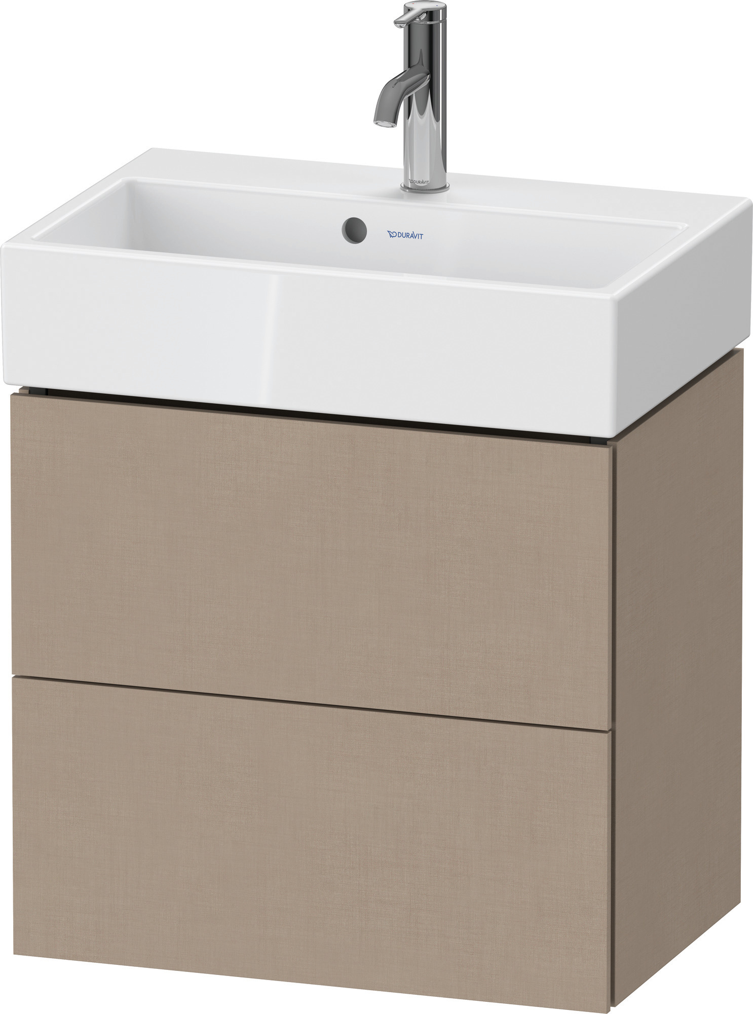 Duravit WTU L-Cube wandhängend, 2 Schubk. 544x584x391mm, Leinen