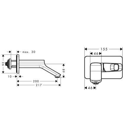 Hansgrohe Waschtischmischer UP Axor Urquiola F-Set BBR