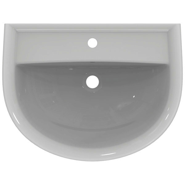 IS Waschtisch Eurovit, 1 Hl., m.Ül., 635x495x180mm, Weiß