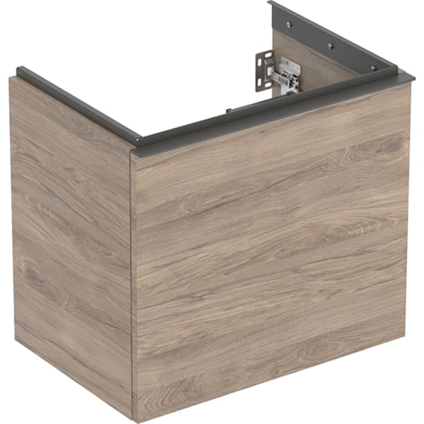 Geberit Acanto US für WT B:60cm, 1 Schubl. 1 i.Schubl., verk. Ausld., Nussbaum