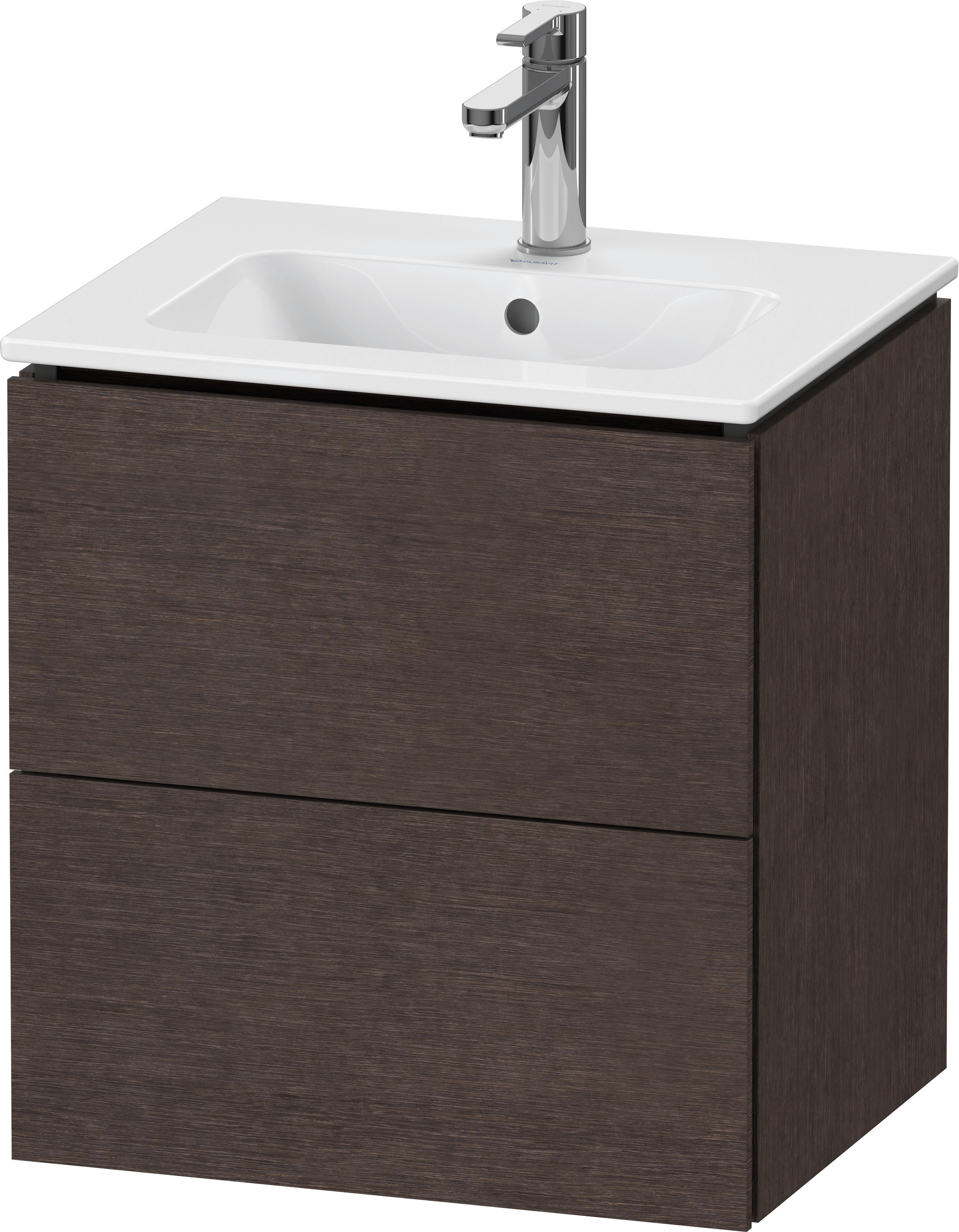 Duravit WTU L-Cube wandhängend, 2 Schubk. 500x520x421mm, Eiche Dunkel geb.