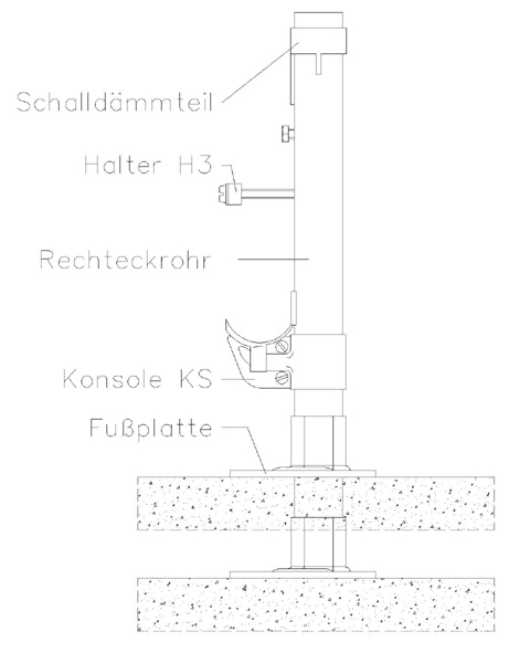 Zehnder Standkonsole STF 3 zum Anschrauben 560mm, Nr. 721051