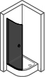 Hüppe Schwingtür 501 Design 2-flügelig 510652.092.322 1000-1900 chromgl. Gl.322