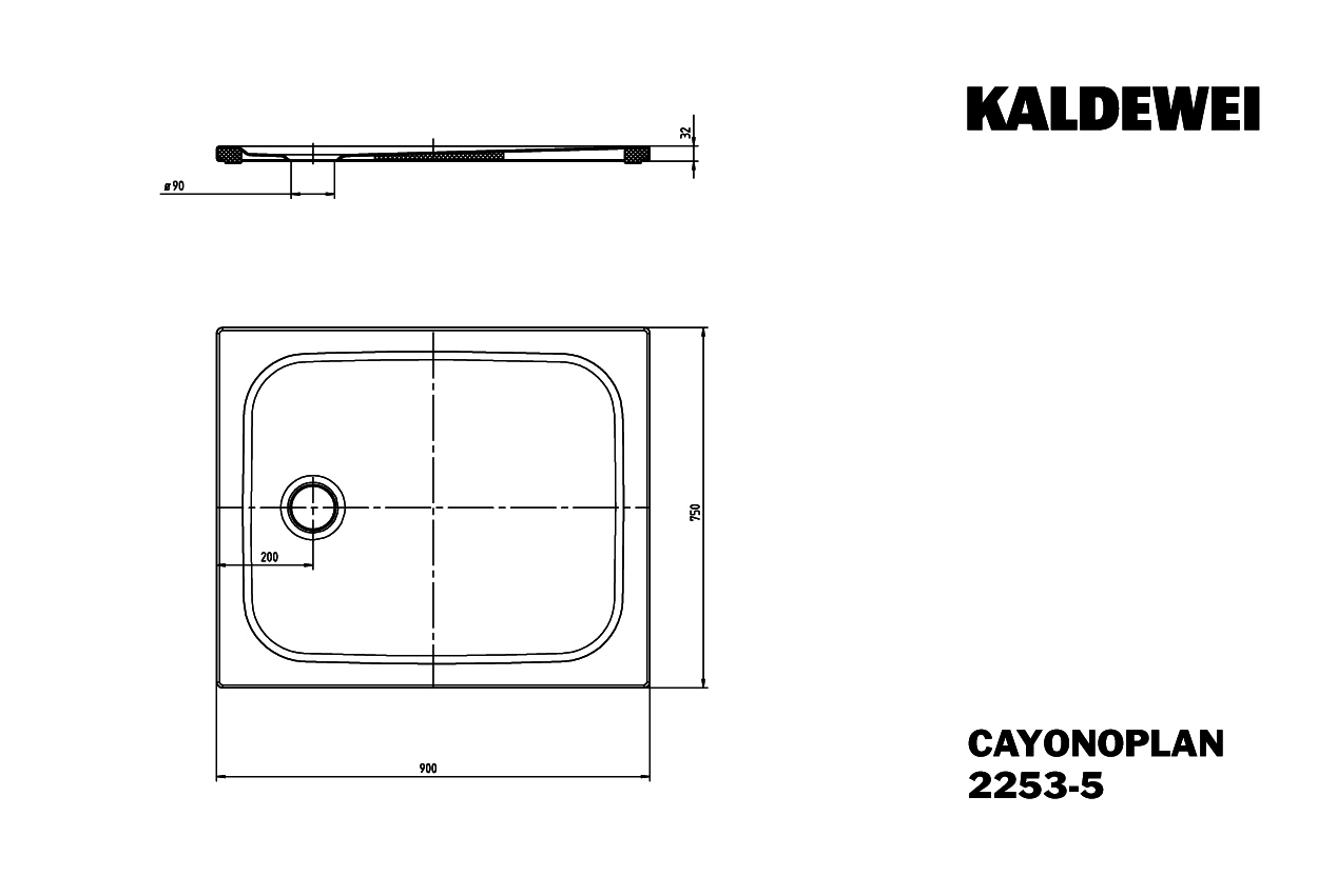 KA DW CAYONOPLAN Mod.2253-5,750x900mm, alpwe,AS,Wt extrafl.