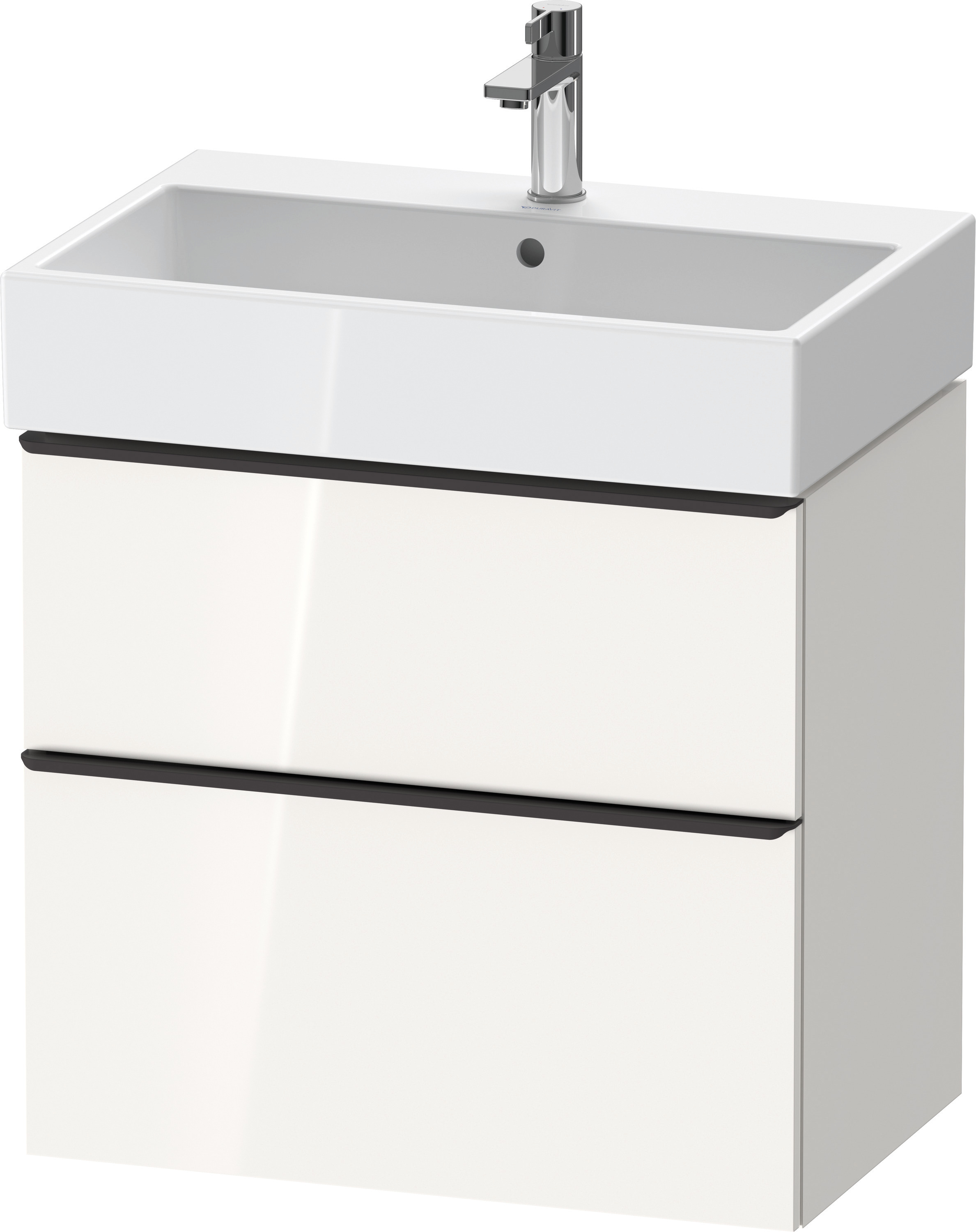 Duravit D-Neo WTU,Ausz:1,Schubk:1,GR:Dia.Schw 684x442x625mm,Wandh,Weiß Hochglanz,Dek.