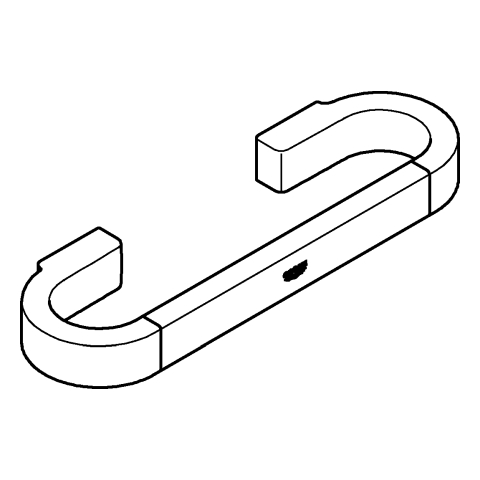 GROHE Wannengriff Selection 41064 300mm hard graphite