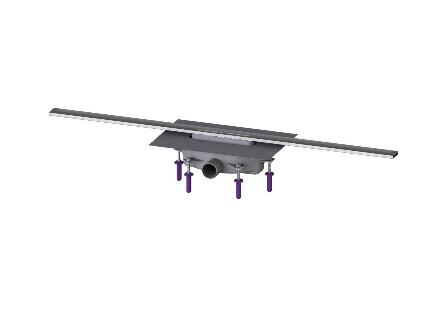 KESSEL-Duschrinne Linearis Infinity 90 L: 1100 mm, DN 50, Edelstahl gebürstet