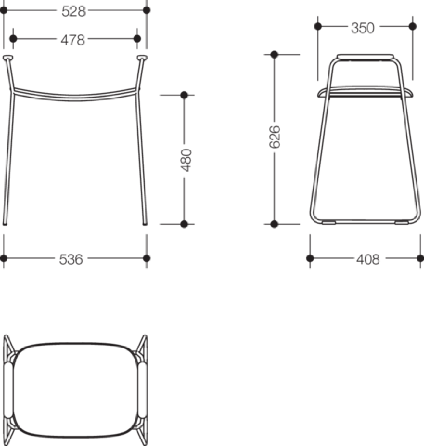 HEWI Duschhocker, H:626mm, B:536mm, Gestell plb schw tiefmatt