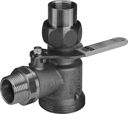 Viega Gaszähler-Kugeleckhahn G2111.2S in R1 x Rp1 x (2,5m3) Messing