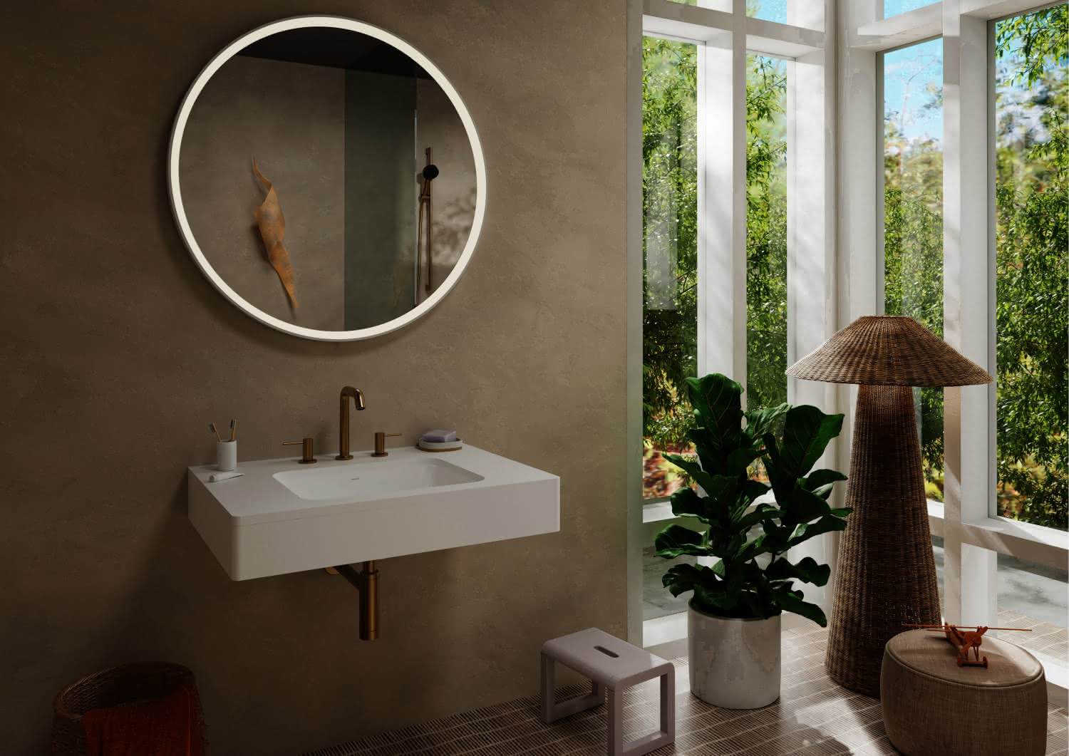 Hansgrohe 3-Loch Wannenrandmischer Tecturis S mit sBox BBR