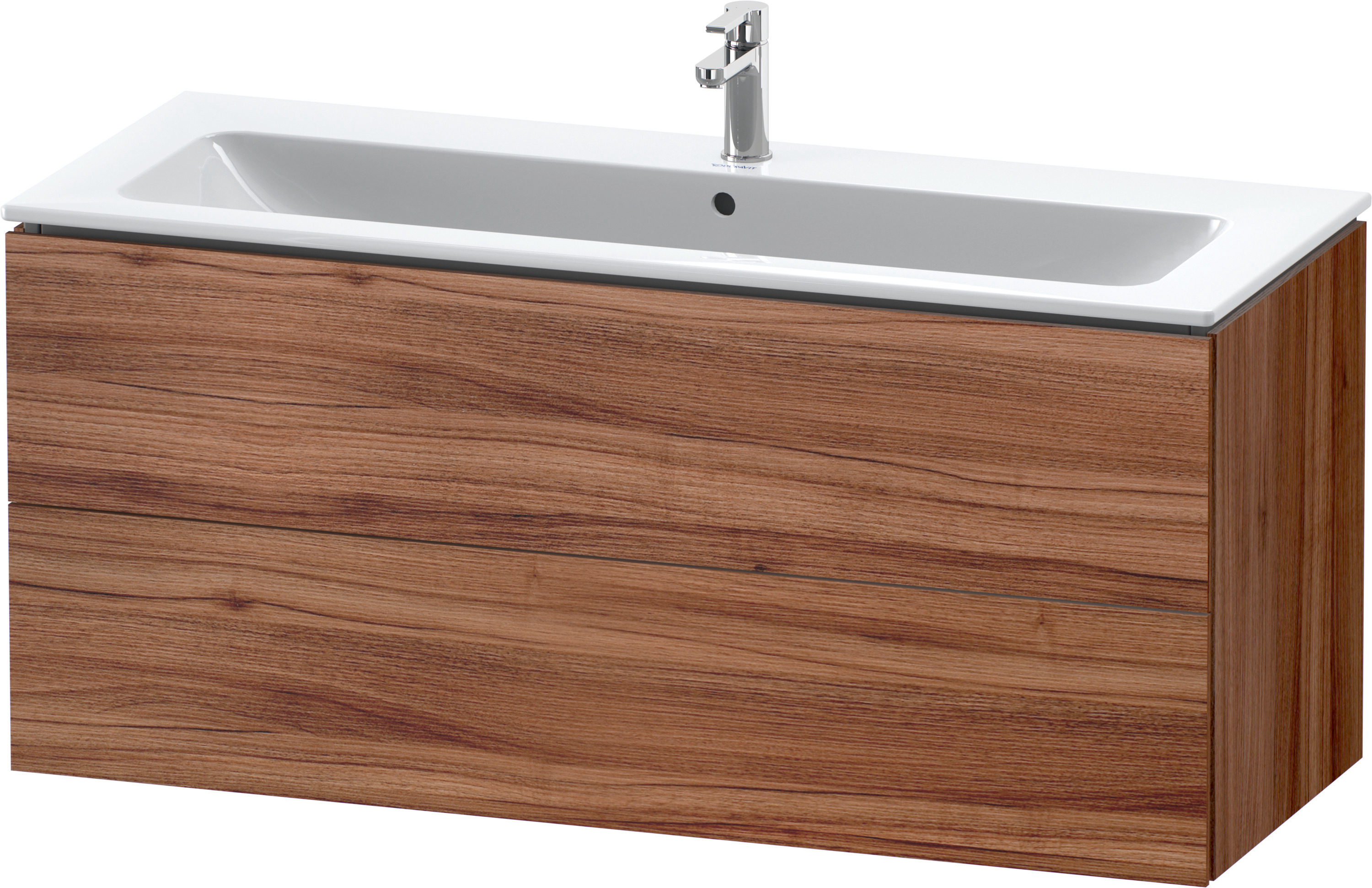 DU WTU wandh. L-Cube 481x1220x550mm 2 SchKa, f.233612, nussbaum natur
