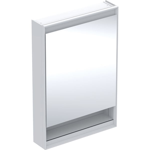 Geberit ONE Spiegelschrank mit Ni/Comf.Light 1 Tür re, AP-Mont., 60x90x15cm, weiß