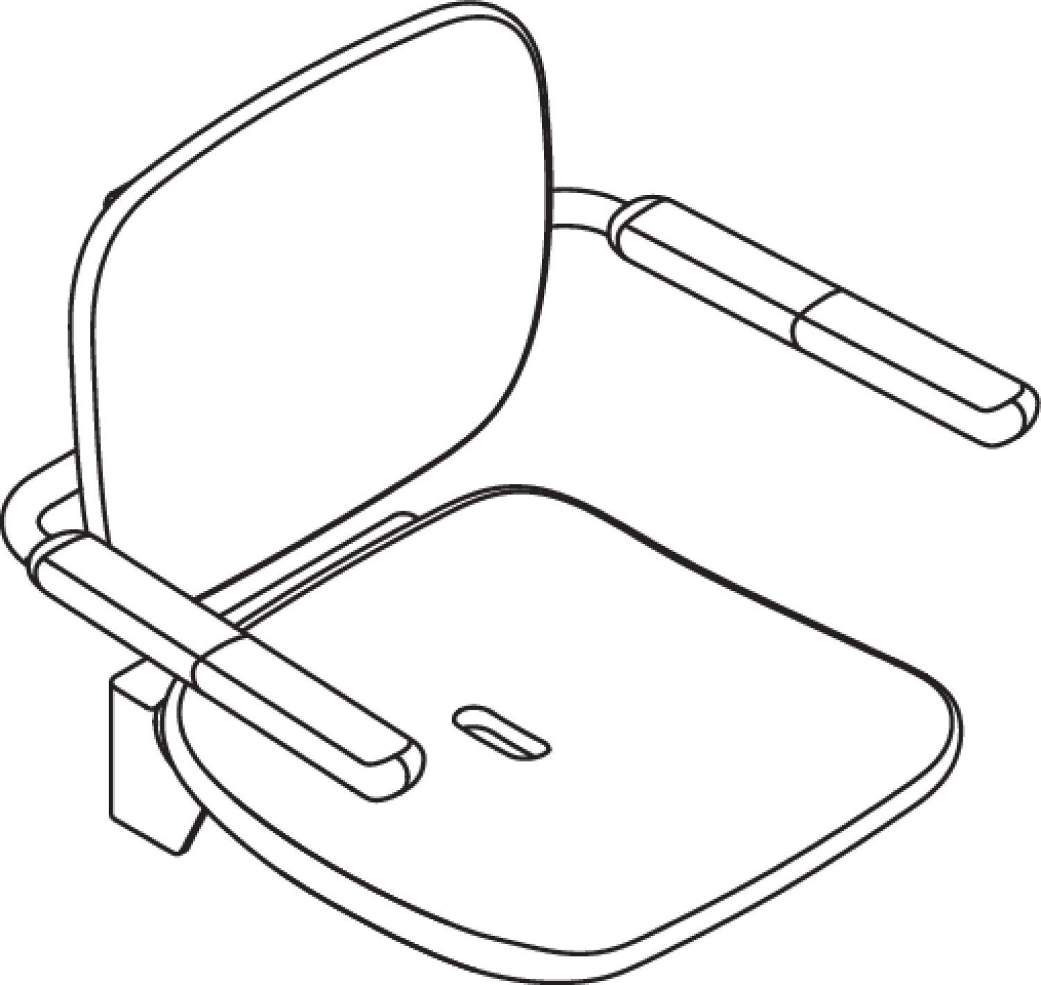 HEWI Klappsitz Premium weiß hochgl.- weiß matt