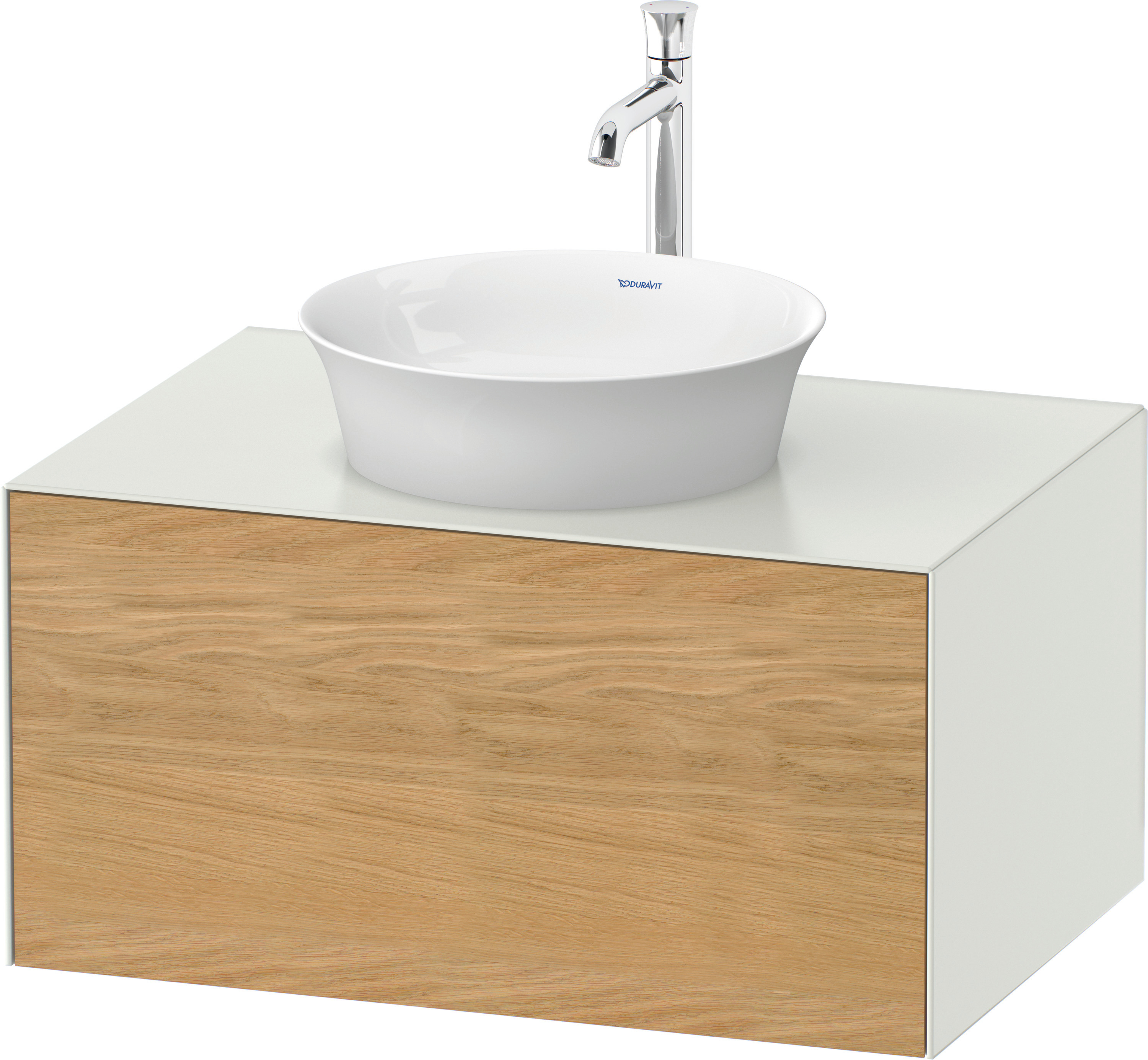 Duravit WTU White Tulip bodenstehend 751x350x410mm,Eiche N.M/Weiß Seidenmatt